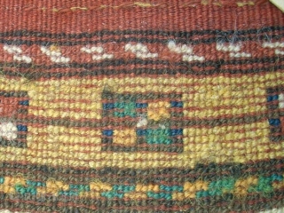 antique Kordi Quan rug. Size: 160 x 310 cm. Some used pile. Great colors. a wonderful piece.                