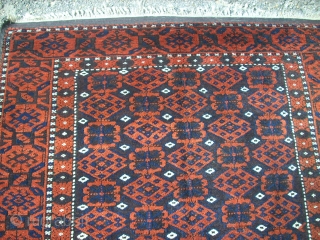 Old wonderful Baluch carpet! Size: 115 x 188 cm. Great design. Full pile. Good condition. Fine knotting.                