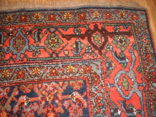 Very old Bidjar. Kurdish rug. Size: 210 x 119 cm. Full pile. Best quality of wool. foundation also wool. Nice colours.            