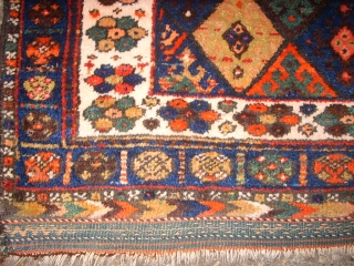 Old kurdish Jaff bag face. Size: 94 x 74 cm. Full pile. Nice colors.                   