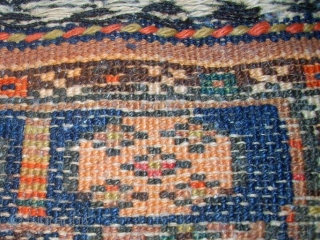 Old kurdish Jaff bag face. Size: 94 x 74 cm. Full pile. Nice colors.                   