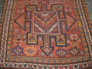 Very old Kordi Quchan rug. Size: 155 x 261 cm. In the middle some low pile. One small repair.              