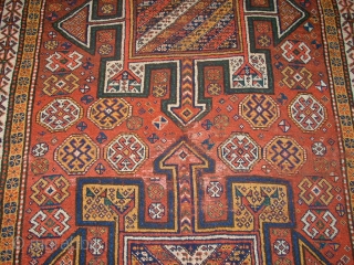 Very old Kordi Quchan rug. Size: 155 x 261 cm. In the middle some low pile. One small repair.              