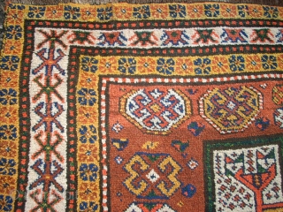 Very old Kordi Quchan rug. Size: 155 x 261 cm. In the middle some low pile. One small repair.              