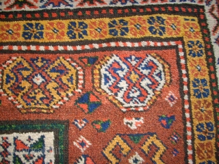 Very old Kordi Quchan rug. Size: 155 x 261 cm. In the middle some low pile. One small repair.              