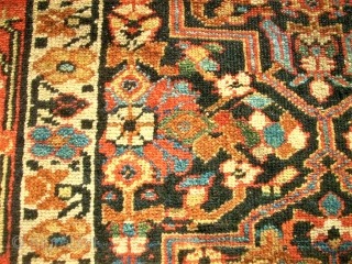 Antique Caucasian rug? Size 99 x 180 cm. Good pile. One edge damaged. Used. Wonderful colors.                 