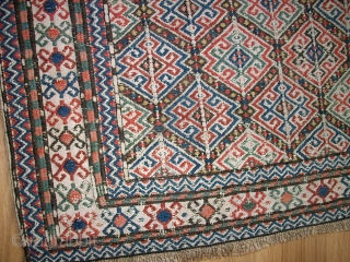 Very old Shasavan bag front. Size: 57 x 50 cm. Spezial colors. Fine work.                   