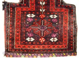 Beautiful Baluch Saltbag! Size: 61 x 48 cm. Good colors and ful pile. Perfect wool. Very good condition.               