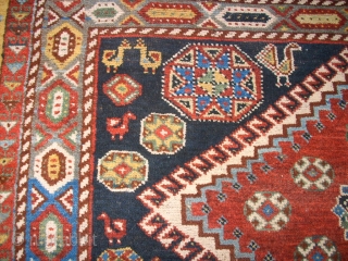 South persia nomad gashgai rug. Size: 138 x 229 cm. Used. Low pile.                    