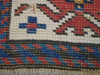 Antique caucasian rug. Size: 253 x 111 cm. Good pile. Very interesting ornaments. Wonderful border.                  