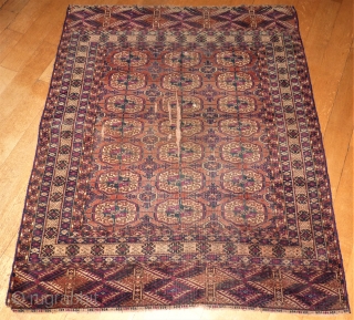 HAPPY NEW YEAR!! Tekke rug. Size: 113 x 140 cm. Used rug. Bagside is fixed.                  