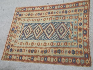 Happy New Year to all Kilim and Rugs fans, all the best  in next season!

Excellent sarkoy kilim type Manastir.
About 150-200 years old, in very good condition for its age.
Dimension 310x230cm.

Ask for  ...