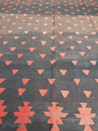 A simple, very old Bulgarian Sarkoy kilim, measuring about 2.2x1.7m. 
Ask for the price                   
