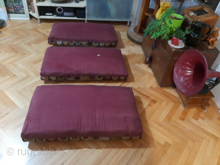 Three original, very old Pirot Sarkoy jastiks, dimensions 65x95cm. Ask for the price                    