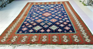 Huge Sarajevo Sarkoy kilim in solid condition, 330x410cm, about 100 years old. Ask for  price                 