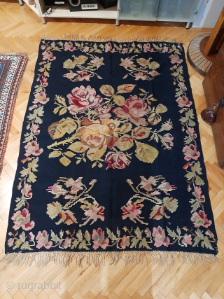 Exceptional 140-year-old Pirot Sarkoy kilim with "Ružica" pattern, dimensions 190x140cm. Ask for the price                   