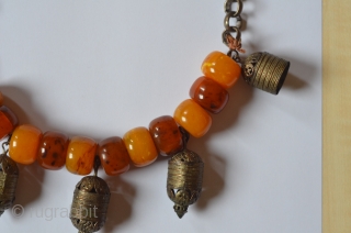 A very, very old amber necklace...                           