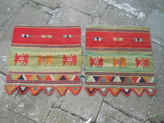 Antique second half of 19th century vojvodina kilim and draperies                       