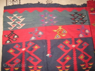 Sarkoy Macedonian kilim, measuring about 2x2m, 
over 120 years old.
                       