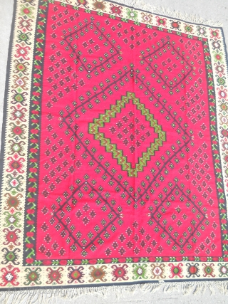 Sarkoy Pirot kilim, measuring about 350 x 300cm, in very good condition.

                     