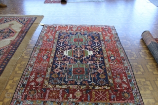 Heriz/Serapi area,Karaja weave circa 1910-1920.Great colors and spacing make this a fantastic decorative rug.Size is 4'9 x 6'1 Nice Condition.             