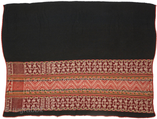This beautiful aksu, or women's over-skirt, comes from the Candelaria village area of Bolivia and is an essential part of the traditional ceremonial ensemble of the women of that region. Woven on  ...