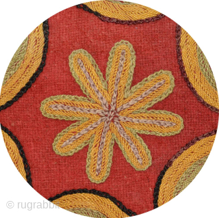 Striking Lakai embroidered ‘shield bag’ (kap ilgich). These shield shaped hangings were generally made by the Uzbek-speaking Lakai tribe as dowry gifts and were meant to hang inside a yurt or other  ...