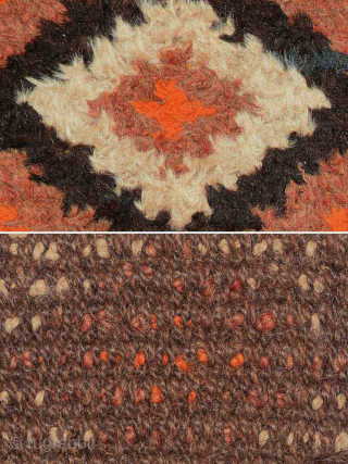 An Uzbek julkhyr consisting of four vertical ‘panels’ or strips (two wide centre panels, two narrow border strips) individually warp-faced woven on a long narrow loom then stitched together after their removal. ...