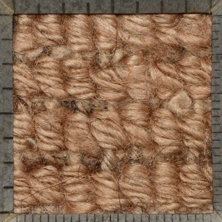 Impressive Tibetan masho or 'above-saddle' carpet portraying a tiger pelt, with a benign, almost 'pussy-cat' like face. The very light brown wool is un-dyed, while the tiger pelt design itself, which at  ...