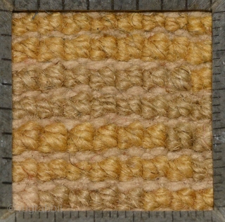 The end fragment of a longer carpet, most likely made in the Baotou-Suiyuan region of China circa the early 1900’s, and which has (much more recently) been professionally mounted so as to  ...