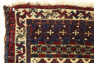 antique south persian bagface. Rare design with highest quality wool and all good colors. "As found", bit of wear and rough edges as shown. good age ca. 1880 or earlier. 19" x  ...