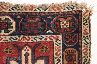 antique northwest persian bagface. Unusual design. Good pile. All natural colors. good age. 19th c. 19" x 21"               