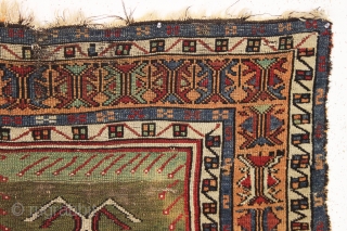 antique anatolian village prayer rug with very attractive colors. In fair condition for an older example with mostly decent pile but some wear and rough edges all around. All natural colors featuring  ...