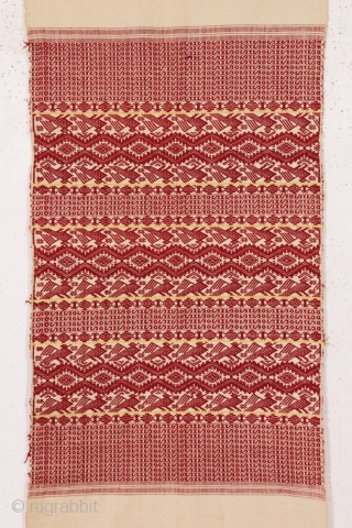 another textile from that local home. Charming design with many many animals. Appears to be old and in very good condition. No dye run. Feels like cotton or linen ground. Very attractive  ...