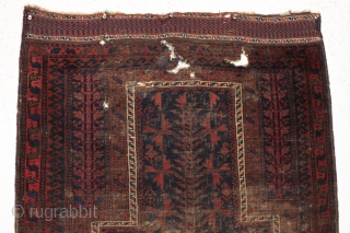 Antique baluch prayer rug. Its not often I would put the kelim end as a feature of a rug but in this case it is so fine and delicate. Early blue ground  ...