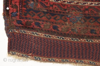 Antique baluch prayer rug. Its not often I would put the kelim end as a feature of a rug but in this case it is so fine and delicate. Early blue ground  ...
