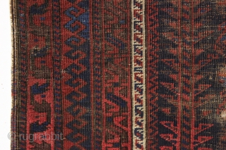 Antique baluch prayer rug. Its not often I would put the kelim end as a feature of a rug but in this case it is so fine and delicate. Early blue ground  ...