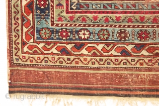 Old Turkish prayer rug. Interesting village weaving in fairly good condition with pretty all natural colors. Original selvages and kelim ends. Fresh New England find. ca. 1875. 3'9" x 5'8"   