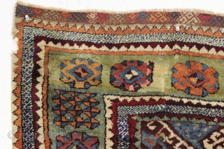 Antique east anatolian prayer rug. Strong design. Beautiful all natural colors and mostly thick high pile. Original fancy end finish. Small old repair in upper border shown. Rare to find this type  ...