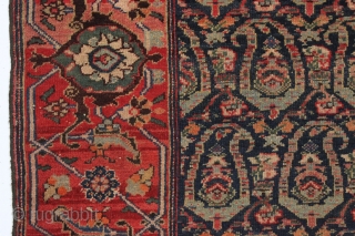 antique little malayer rug. I don't buy many persian rugs but this one I like very much. "As found", very dirty with fair even pile. Elegant. ca. 1900? 3'2" x 4'   ...