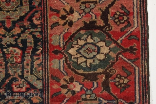 antique little malayer rug. I don't buy many persian rugs but this one I like very much. "As found", very dirty with fair even pile. Elegant. ca. 1900? 3'2" x 4'   ...