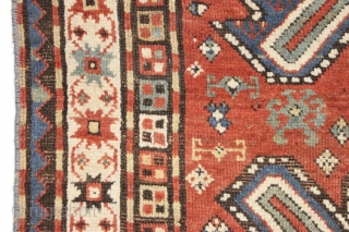 Antique lenkoran rug. Nice soft colored ground with pretty yellows and greens. Not to long, not to short, just right. Condition issues but ample pile for repair. "as found", very very dirty.  ...