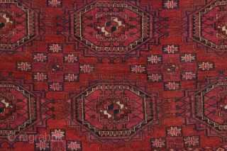 Antique Tekke chuval. Fresh to the marke example of a classic design. All good colors with a radiant field. All wool, no cotton or silk. Even low pile as shown. Sides rough.  ...