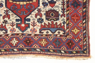 antique little afshar rug. Genuine. Ineffable. This is the afshar you have been looking for. Untouched and original. All natural colors. 19th c. 3'3" x 3'10"       