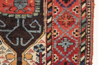 antique little afshar rug. Genuine. Ineffable. This is the afshar you have been looking for. Untouched and original. All natural colors. 19th c. 3'3" x 3'10"       
