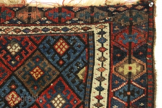 Complete pair of Antique Jaf Kurd bags. Very unusual border. Good pile. All good natural colors featuring a fine yellow and an unusual good apricot orange. Rough edges, some damages as shown.  ...