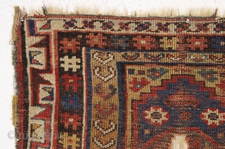 antique makri prayer rug. Ghostly old rug. Still has a little something left. Ca. 1850. 3'8" x 5'4"               