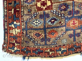 Antique east Anatolian Kurdish rug. Classic design with good saturated natural colors and overall thick high pile. Attractive and wonky example of this well known type. Smaller than most. Great abrash. Reasonably  ...