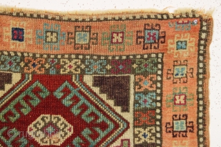 antique yastik. Breath taking color and soft blanket like handle. Good wool. Fair condition with some wear as shown. Original selvages. Recent expert wash. I don't see any repairs. All natural colors  ...