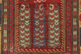 early melas rug. words fail. 1st half 19th c. 3'5" x 5'3"                     